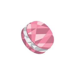 Isolated colored low poly cookie candy icon Vector