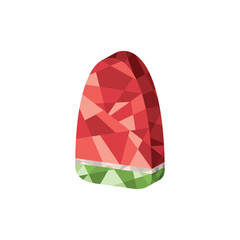 Isolated colored low poly popsicle candy icon Vector