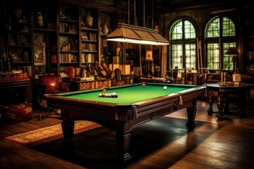 billiard room decoration design ideas photoraphy Generated AI