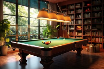 billiard room decoration design ideas photoraphy Generated AI