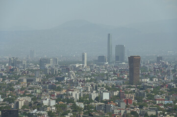 Aereal view of Mexico City whit air pollution