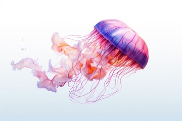 Jellyfish gracefully swimming in the ocean