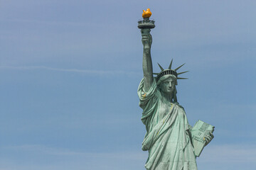 Fototapeta na wymiar Statue of Liberty and New York City Skyline