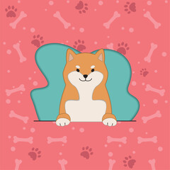 Isolated cute dog cartoon character Vector