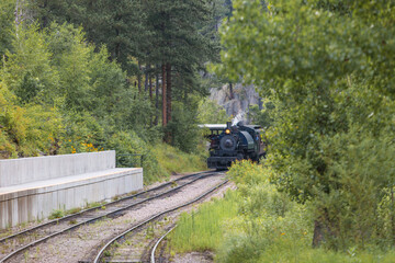Old steam locomotive train