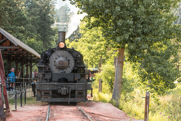 Old steam locomotive train