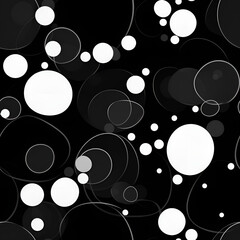 seamless pattern with circles,glowing,AI generated