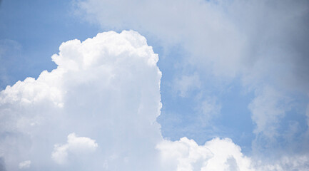 Naklejka na ściany i meble blue sky with cloud closeup, nature cloud blue sky background.