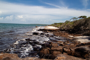 Rocks on shore