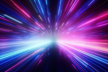 abstract futuristic background with pink blue glowing neon moving high speed wave lines and bokeh lights. Data transfer concept Fantastic wallpaper
