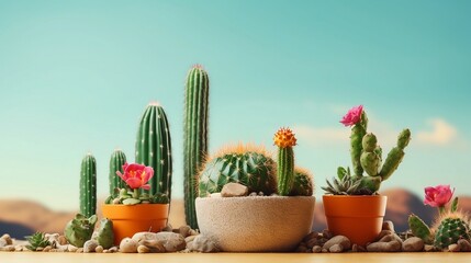 mini cactus garden wallpaper