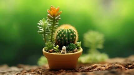 mini cactus garden wallpaper