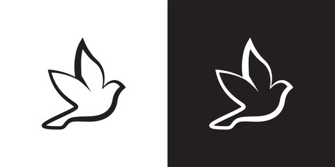 Minimal Dove logo design vector template