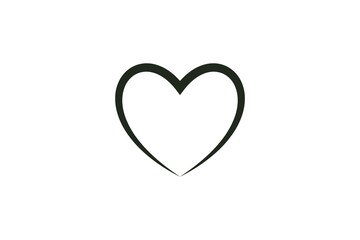 Minimal love logo design vector template