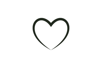 Minimal love logo design vector template