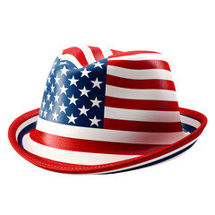 uncle sam hat isolated on transparent background, 4th july, Memorial Day, Labour Day, independence day, happy veteran day celebration concept , generative ai