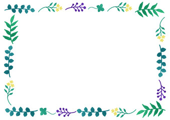 花　植物　ボタニカル　四角　フレーム