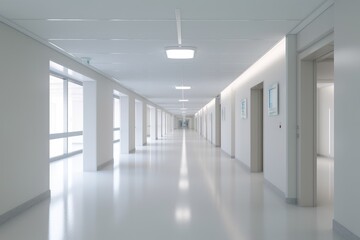 empty hospital hallway photography