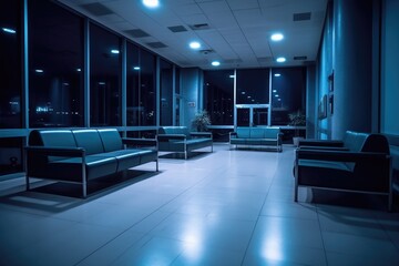 empty hospital waiting area photography