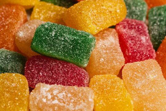 Closeup of colorful jujubes sweets