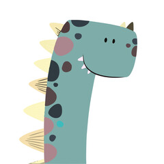 Dinosaur cartoon illustration 