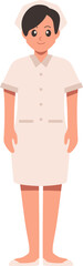 Standing Female Nurse Illustration Vector