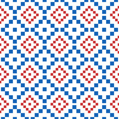 Ethnic seamless design.Geometric folklore ornament. Pixel pattern.Tribal ethnic vector texture. Seamless tribal embroidery. Scandinavian folk pattern for texture,fabric,clothing,wrapping,print. 