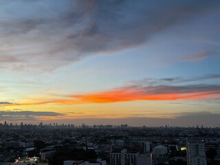 Fototapeta premium sunset in the city