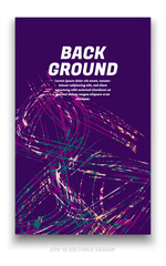Abstract grunge background cover design with brush strokes concept. Design element for posters, magazines, book covers, brochure template, flyer, presentation.	