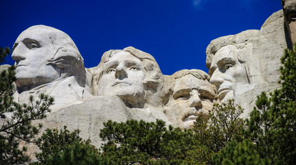 The four presidents at Mount Rushmore National Park in South Dakota 