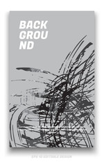 Abstract grunge background cover design with brush strokes concept. Design element for posters, magazines, book covers, brochure template, flyer, presentation.	