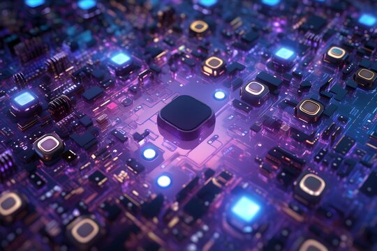 Abstract AI Concept, Illuminating Technology Background