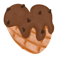 Ice cream hand drawn cartoon style in pastel tones.