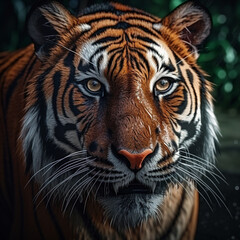 tiger head close up
