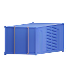 blue containers. 3d render.