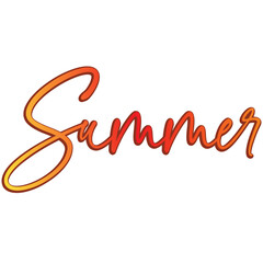 Summer word art