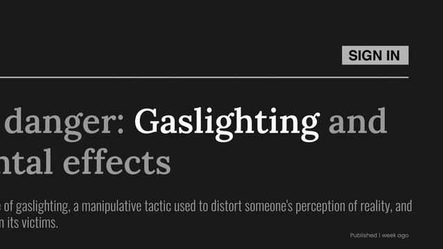 Gaslighting mention on headlines of online news publications