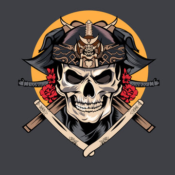 skull and crossbones japanese samurai