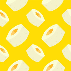 sushi seamless pattern vector illustration, japanese cuisine. oriental dish