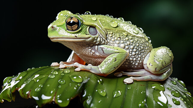 Frog On A Leaf