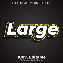 simple white bold with yellow outline text style editable font effect
