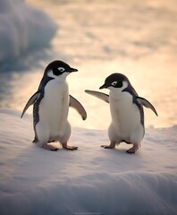 A happy pinguin couple