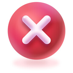 Obraz premium vector red button with cross
