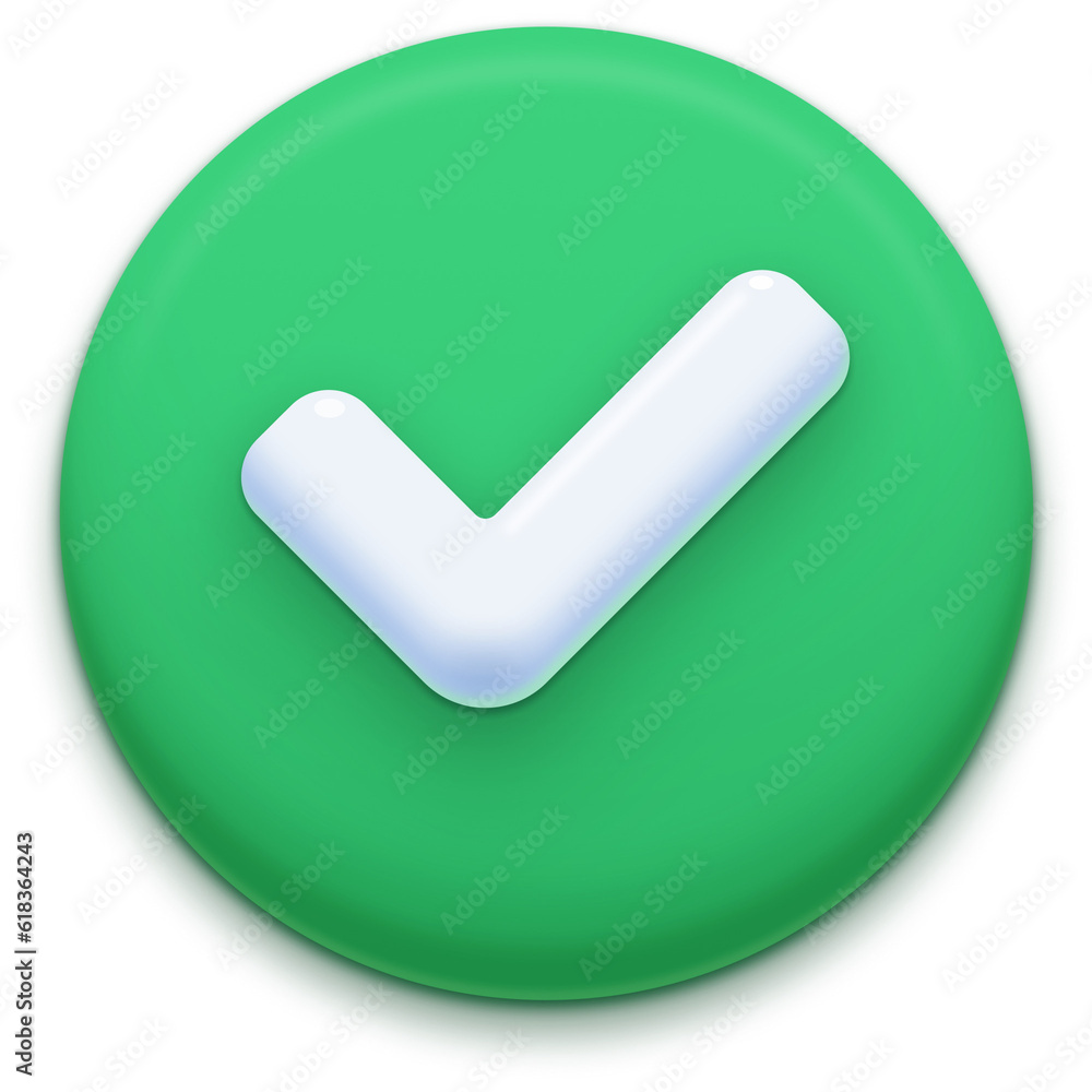 Wall mural vector check mark button
