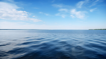Beautiful blue sea and clear sky created with Generative AI 