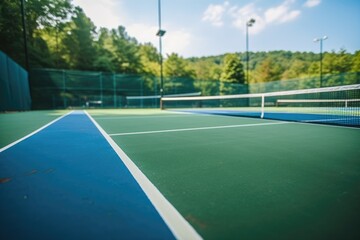 Fototapeta premium outdoor tennis court tools and equipment photography