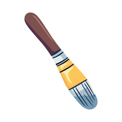 Artists paintbrush cartoon icon isolated