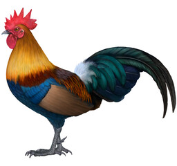 セキショクヤケイのイラスト