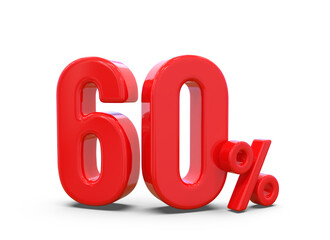 Promotion 60 Percent Red Number