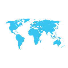 Fototapeta na wymiar blue world map